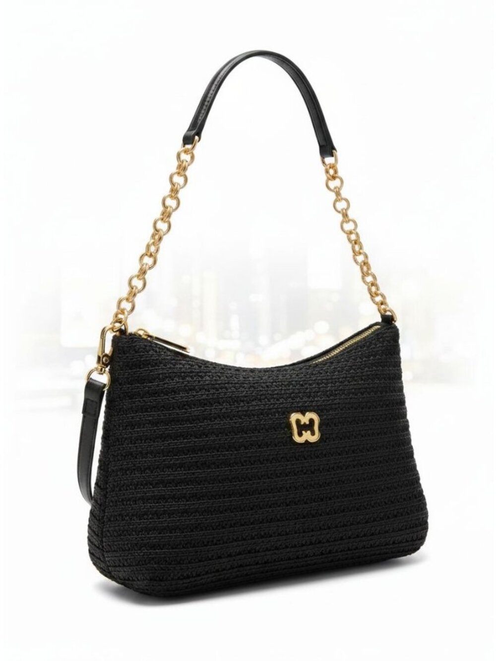 Eric Javits Luxury Designer Women's Handbag Powchky - Black NWT!!